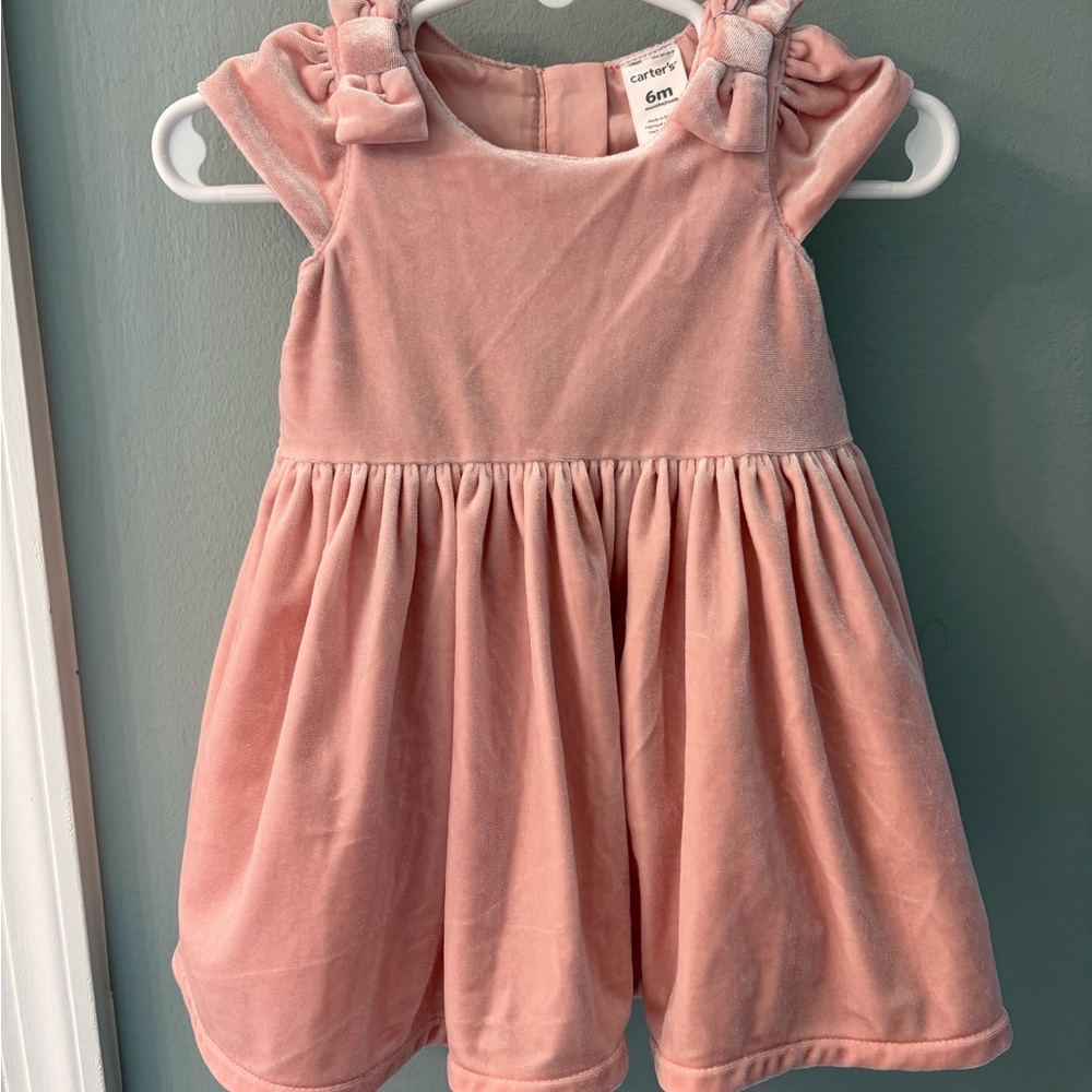 Carter's Soft Pink Velvet Dress